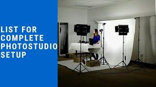 Complete Photostudio Setup।List of Equipment required for Photography Studio।2020