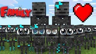 FAMILY VS FAMILY WITHER SKELETON - WHO WILL WIN THE ARMY - MONSTER SCHOOL ( Minecraft Animation )