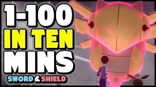 How To Level From 1-100 in 10-20 Minutes in Pokemon Sword and Shield