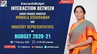 Interaction between Union Finance Minister Nirmala Sitharaman and Industry, on Union Budget 2020-21