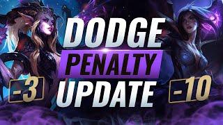 HUGE UPDATE: DODGE PENALTY NERFS CHANGED - League of Legends Season 10