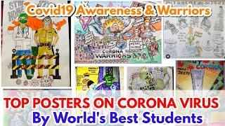 TOP 10 Posters on Corona Virus Awareness | Handmade Top Students Posters & Slogans