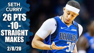 Seth Curry CATCHES FIRE, starts 10-for-10 with his dad on the Hornets' call | 2019-20 NBA Highlights