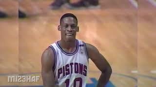 Pistons Team Show Their Frustration in 1991 ECF G4, Making Hard Fouls on the Bulls