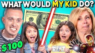 Parents Try Guessing What Their Kid Will Do With $100 | What Would My Kid Do? (LEGO, Starbucks)