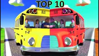 Cocomelon Wheels on the bus TURBO school version Best Intro Top 10