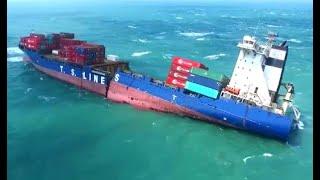 Top 10 Big Military & Cargo Ships Crash & Resist Waves In Storm