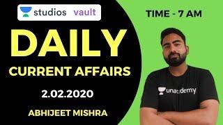 Daily Current Affairs | 2.01.2020 Current Affairs - Banking | Abhijeet Mishra