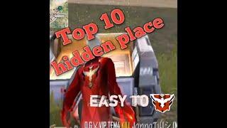 TOP 10 Hidden place in Bermuda Remastered || hidden place for rank push for heroic || Free Fire