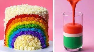 How To Make Rainbow Cake Decorating Ideas | So Yummy Cake Tutorials | Tasty Plus Cake Recipes