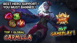 NEW BEST HERO SUPPORT ! TOP 1 Global Carmilla Hahaha Zed. Carmilla Gameplay - Mobile Legends