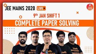 JEE Mains 2020 Question Paper Solving (9th JAN Shift 1) Solutions 