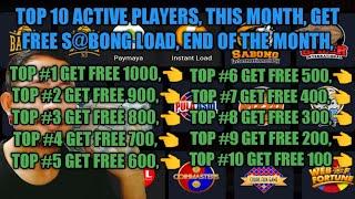 TOP 10 ACTIVE PLAYERS, THIS MONTH, GET FREE S@BONG LOAD, END OF THE MONTH