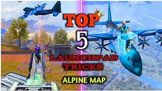 TOP 5  NEW LAUNCHPAD TRICK IN ALPINE | FREE FIRE  SECRET PLACE IN ALPINE MAP