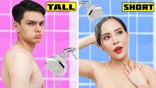 SHORT PEOPLE VS TALL PEOPLE PROBLEMS | Girls Problems with Long Legs and Short Legs By T-FUN