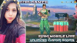 PUBG MOBILE LITE CUSTOM ROOMS WITH GIRL STREAMERS #PUBGLITE #STAYSAFE