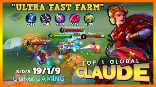 4 Items in 5 Minutes?! Claude Ultra Fast Farm | Top 1 Global Claude by ԍuκu ԍᴀмιɴԍ ~ Mobile Legends