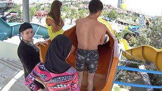 Orange Tube Water Slide at Aqua Club Dolphin