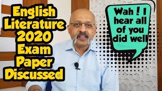 ICSE 2020 English Literature Exam Paper Discussed | Class X | T S Sudhir