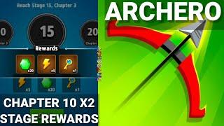 Archero Game Chapter 10 X2 Stage Rewards Gift Normal Mode Gameplay Walkthrough