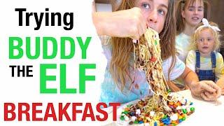 We try Buddy The Elf's breakfast Spaghetti / MOM OF 10