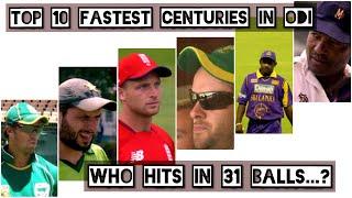Top 10 Fastest Centuries In One Day International Cricket History | ODI | Sportistics