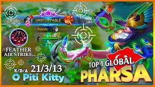 Side by Side Deadly Feather Strike?! | Top 1 Global Pharsa by O Piti Kitty ~ Mobile Legends