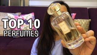 My top 10 perfumes| Estee Lauder| The Body Shop| Philosophy| Guess & many more