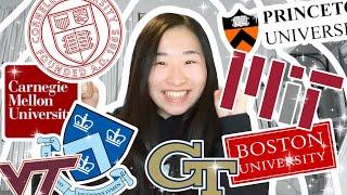 COLLEGE DECISION REACTION + STATS (MIT, Columbia, Cornell, Princeton, Carnegie Mellon, etc.)