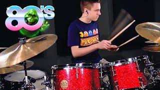 BEST 80s Music Hits & Movie Theme Songs "A drum medley"