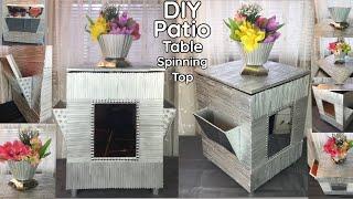 Dollar Tree DIY Craft Sticks || Glam Patio Table With Spinning Top || Storage || Mirrors Decor 2020