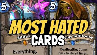 THE 10 MOST HATED CARDS!! Over 1200 of You Shared YOUR Answers! | Hearthstone