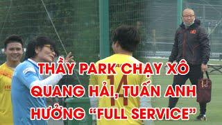 Thầy Park và ekip "chạy xô" vất vả, Quang Hải & Tuấn Anh hưởng "full service" | NEXT SPORTS