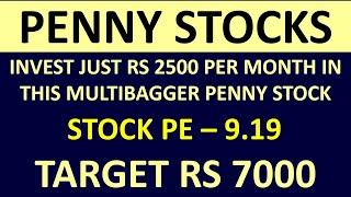 Great Penny Stocks | 1 Lakh To 9 Crore | Best Shares in india today multibagger penny stocks under 1