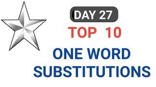 DAY 27 | TOP 10 IMPORTANT ONE WORD SUBSTITUTIONS | CISF LDCE ASI 2020 IN HINDI | PDF ONLINE CLASSES