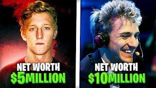 Top 10 Richest Fortnite Streamers! (Ninja, Tfue, Dakotaz)