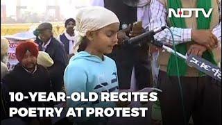 Farmers Protest: 10-Year-Old Recites Poetry At Tikri border Protest