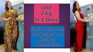INDIAN DIET PLAN FOR WEIGHT LOSS || SARITA MALIK