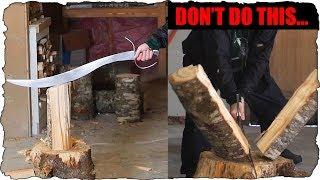 Splitting Wood with a SWORD? - Which Works Best