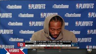 Kawhi Leonard: "It's no excuses. We had a 10-point lead at halftime."