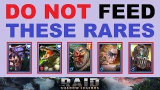 ~DO NOT~ FEED these RARES!.. (Mid & End Game Viable Rare Champions in RAID: Shadow Legends)