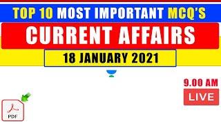 18th January 2021: TOP 10 Current Affairs MCQs for OAS/ASO/CPSE/NTPC Exam 2020