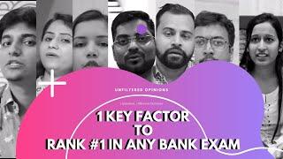 1 Key Factor to Rank #1 in any Bank Exam | SBI PO Topper, SBI Clerk Topper & Top Bank Exam Educator