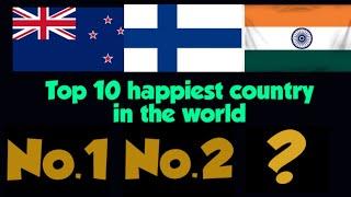 Top 10 Happiest Country in The world //and and which rank of India