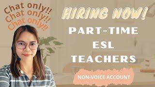 HIRING! CHAT-BASED ESL TUTOR | NON-VOICE ACCOUNT | ONLINE ENGLISH TEACHER | HOMEBASED JOB