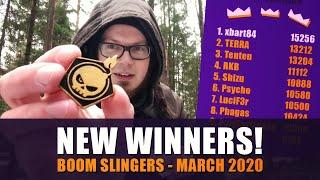 Boom Slingers Top10 Leaderboard - End of March 2020