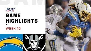 Chargers vs. Raiders Week 10 Highlights | NFL 2019