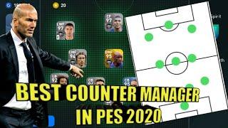 BEST COUNTER MANAGER IN eFOOTBALL PES 2020 || HOW TO PLAY WITH Y. GRIMAULT/ Z. ZIDANE  (4-3-3) ||