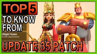 TOP 5 CHANGES IN UPDATE 35 - MUST KNOW - Rise of Kingdoms