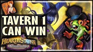 TAVERN 1 DERYL CAN WIN?? Kind Of... - Hearthstone Battlegrounds